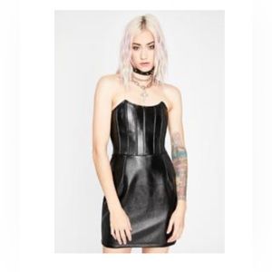 Dolls Kill Black Wicked Winds Corset Dress